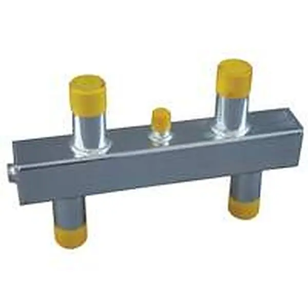 Nefit Heizkreisverteiler 1.1/2" 4x Außengewinde offener Verteiler Stahl verzinkt 65kW