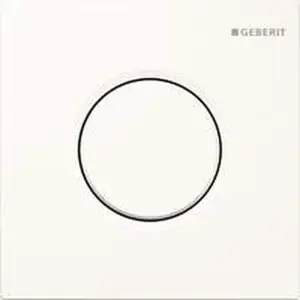 Geberit type 01 bedieningsplaat urinoir pneumatisch rond alpien wit