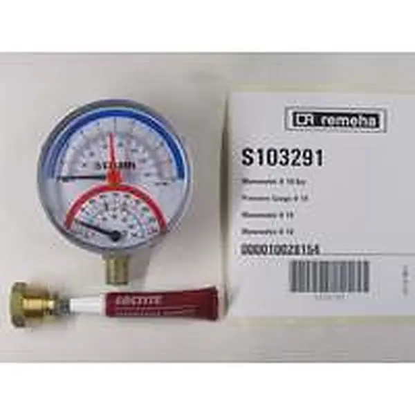 Remeha Thermomanometer 0-10bar 0-120°C