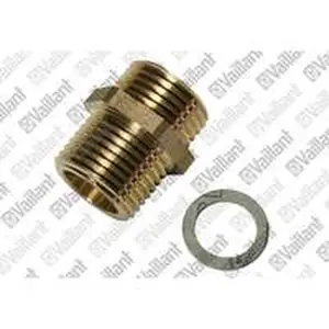 Vaillant dubbele nippel voor o.a. MAG Mini 11-0/1 GX Open 0020206165