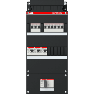 ABB Hafonorm 3-fase groepenkast met 9 groepen, 3 aardlekschakelaars en 4-polige hoofdschakelaar (1SPF006905F0735)