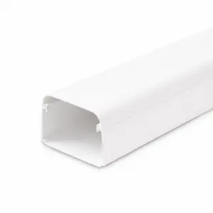 8x Leitungskanal à 2 m 90x65mm weiß PVC RAL9010 (insgesamt 16 m) Canalit