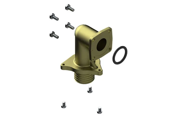 Bosch Fitting mit Flansch 90 Grad für u. a. GC7000 WP 150 8738903167