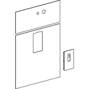 Geberit frontafwerking Monolith 73cm glas Wit voor Wastafelkraan H114 ( Bouwjaar 2012- ) 242.700.SI.1