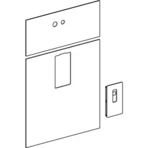 Geberit frontafwerking Monolith 73cm glas Wit voor Wastafelkraan H114 ( Bouwjaar 2012- ) 242.701.SI.1