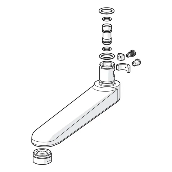 Hansa Auslauf komplett 145 mm