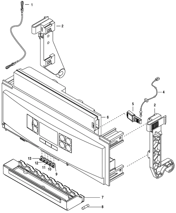 Exploded view Nefit (Bosch) TrendLine II HRC25 CW6 II: Bedieningspaneel