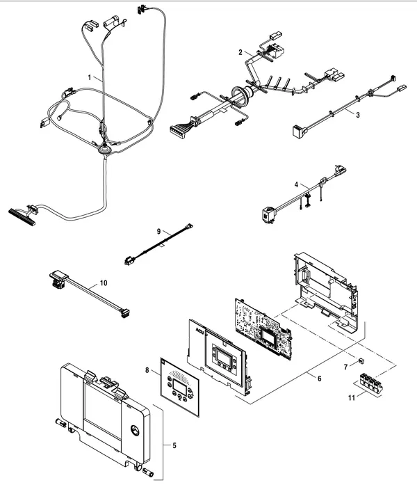 Exploded view Nefit (Bosch) 2300i HRC25/3: Schakelkast
