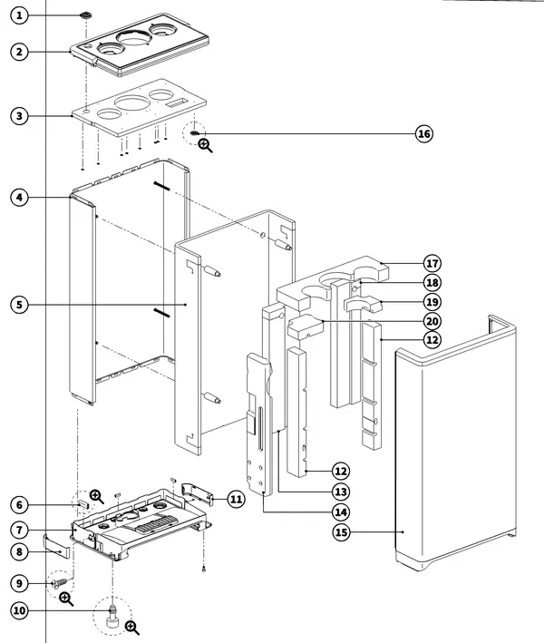 Exploded view Intergas Xtreme 24: Mantel