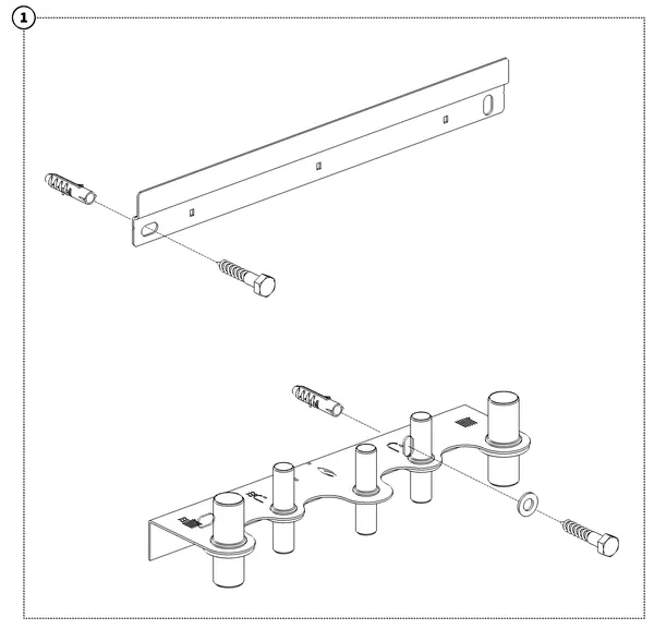 Exploded view Intergas Xtreme 24: Montagebeugel set
