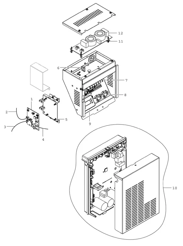 Explosionszeichnung Bosch Compress 3400i AWS 8kW (CS3400iAWS 8 OR-S): Thermoregler