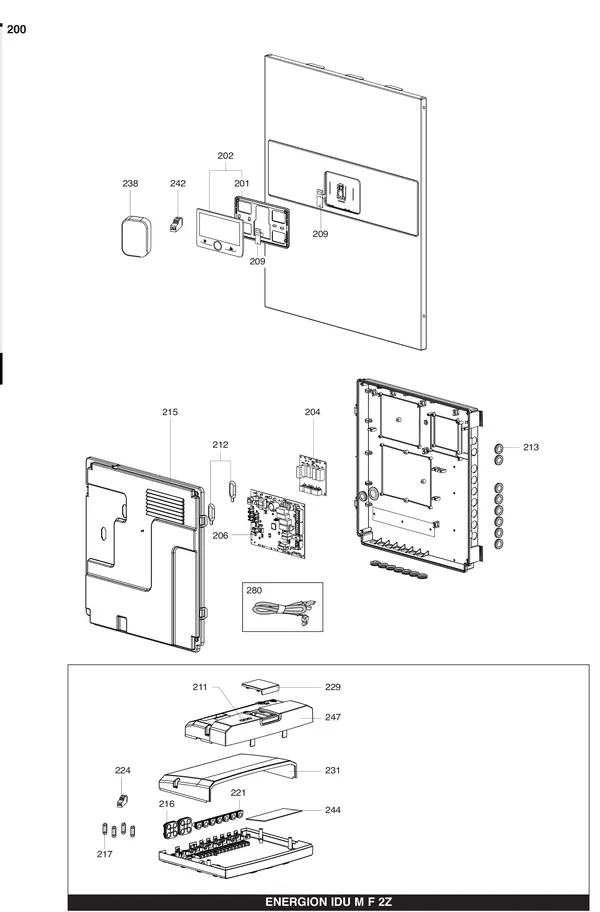 Exploded view Atag Energion IDU M-L F: Elektrische componenten