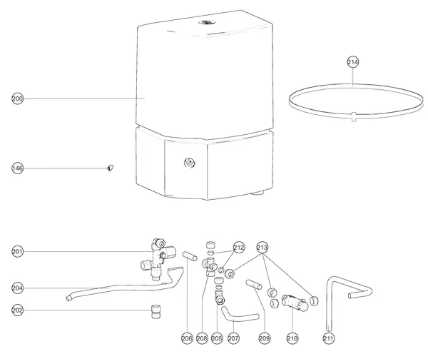 Exploded view Atag Q25CR | vanaf 2020 OSS2: Boiler
