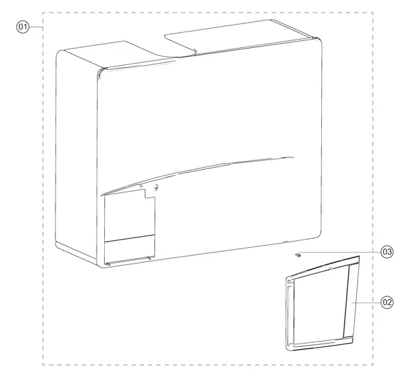 Exploded view Atag Q25CR | vanaf 2020 OSS2: Mantel