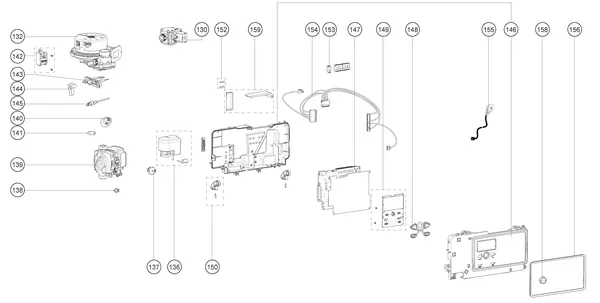 Exploded view Atag i28ECZ-TY28E50H: Elektrische componenten