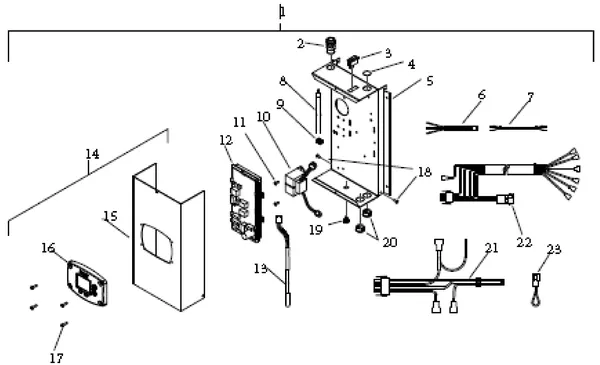 Exploded view Remeha BW100 Plus: Elektra
