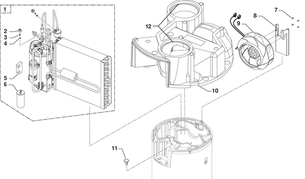 Exploded view Remeha Azorra Ace 200: Warmtepomp