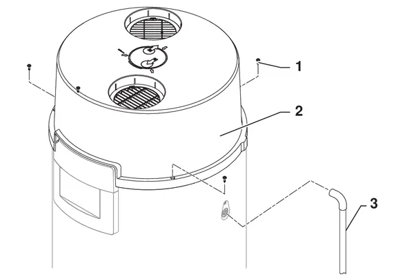 Exploded view Remeha Azorra Ace 250: Bovenpaneel