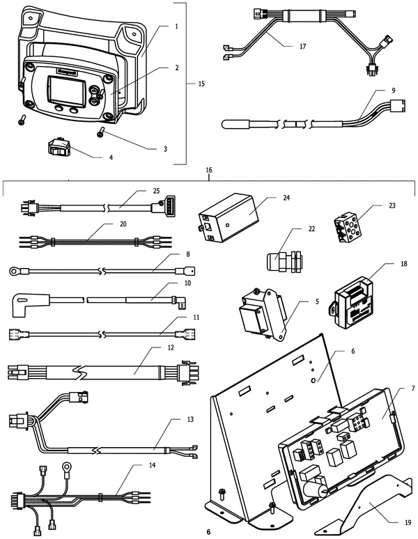 Exploded view Remeha EBW PRO 37-300: Elektra