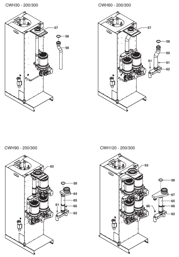 Explosionszeichnung Remeha Sentry Malvern CWH: Sentry malvern cwh