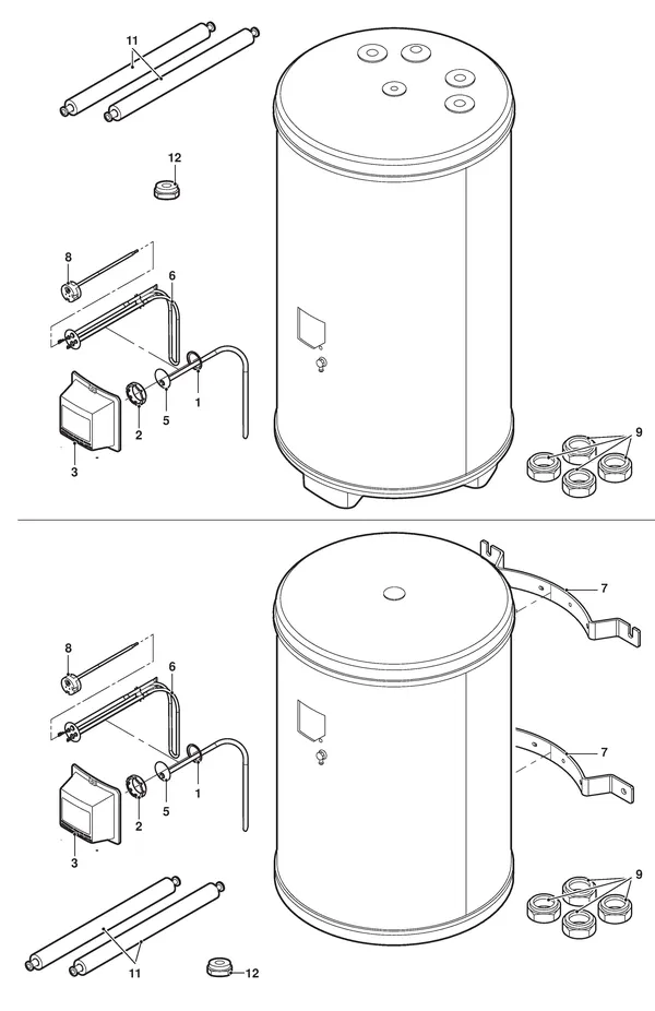 Exploded view Remeha Aqua Plus: Totaaloverzicht