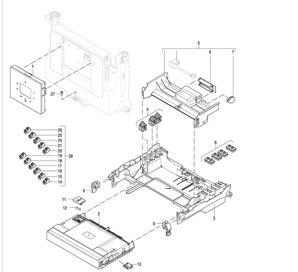Exploded view Nefit (Bosch) 9700i HR35: Bedieningsunit