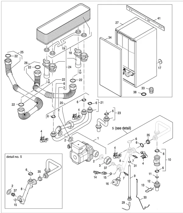 Explosionszeichnung Nefit (Bosch) 9700i AquaPower Plus HRC30 CW6: Warmwasserspeicher