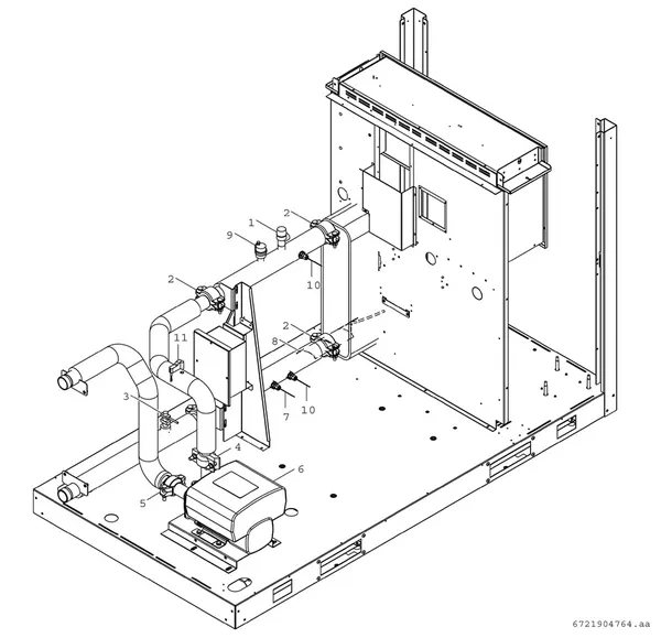 Explosionszeichnung Bosch Compress 3000 AWP (CS3000AWP 24 P): Inverterpumpe