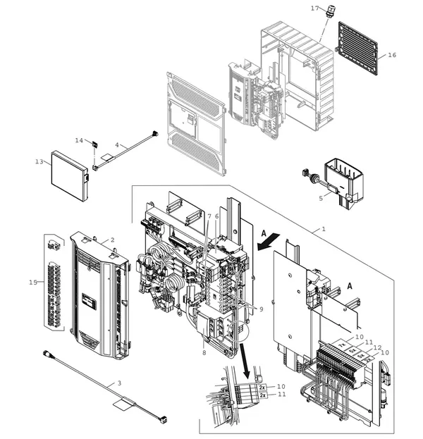Explosionszeichnung Bosch Compress 5800i AW (CS5800iAW 12 M): Steuerung HMI
