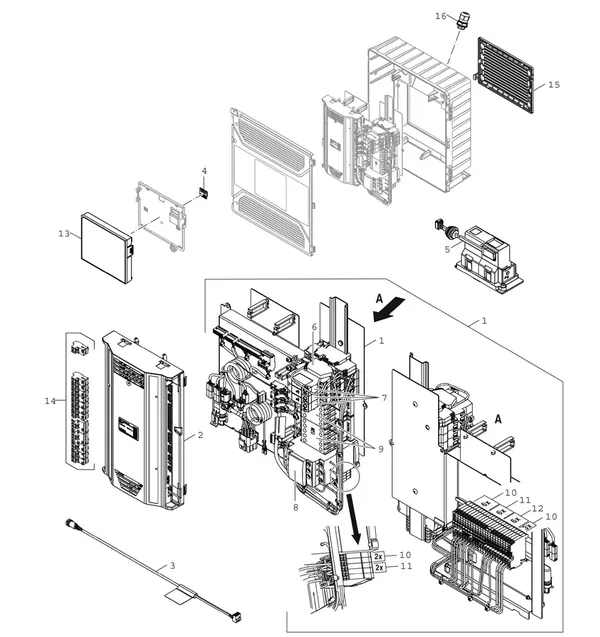 Explosionszeichnung Bosch Compress 5800i AW (CS5800iAW 12 E): Steuerung HMI