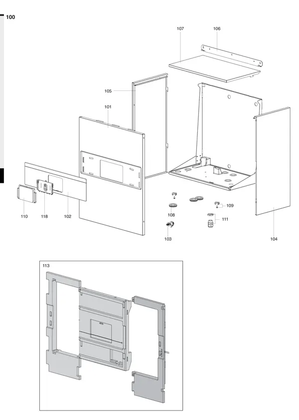 Exploded view Atag Energion IDU S Hybrid 80: Mantel