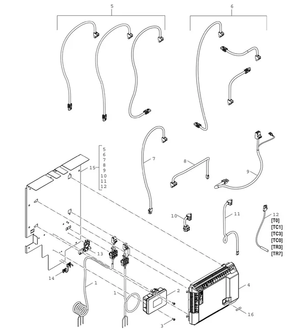 Explosionszeichnung Bosch Compress Hybrid 7000i AW (HC7000iAW 9 I): Steuereinheit Mono/Split