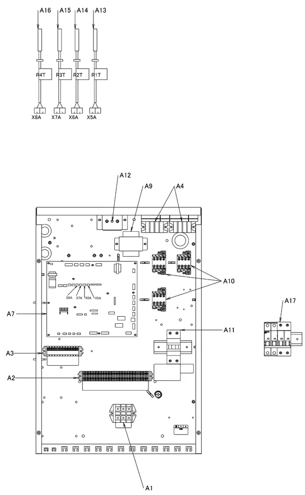 Explosionszeichnung Daikin EHBH16CB9W | LT Inneneinheit 16kW 400V: Elektrik