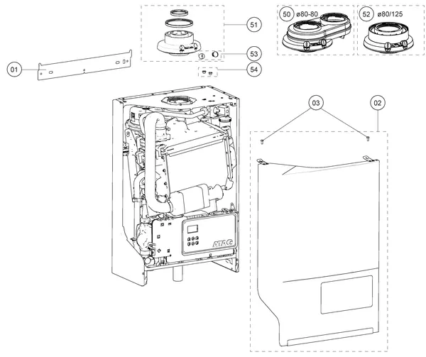 Exploded view Atag P35EC iCon2: Mantel