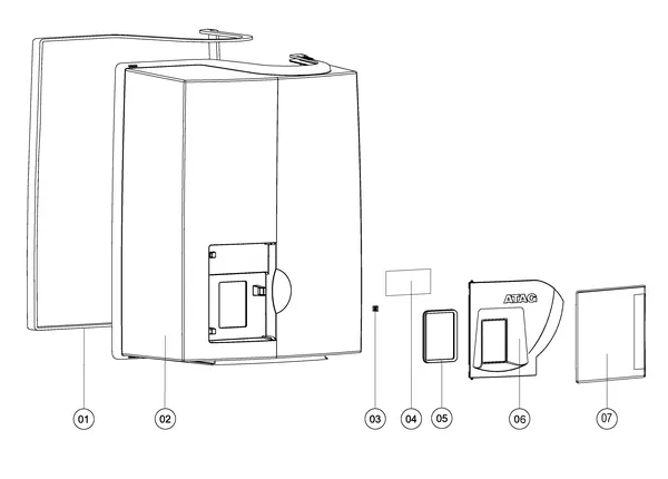 Exploded view Atag A244CL | vanaf 11-2009 OSS1: Mantel