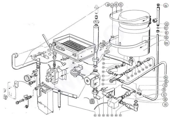 Exploded view Atag Blauwe Engel CZA 952: Ventilator