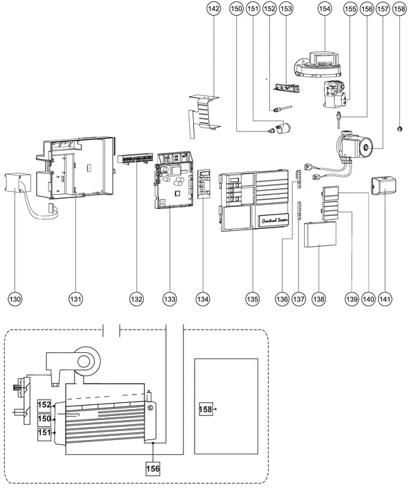 Exploded view Atag Blauwe Engel SHR 24: Elektra