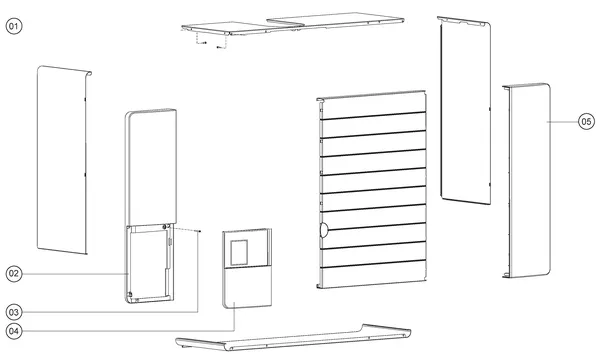 Exploded view Atag Blauwe Engel SHR 60: Mantel