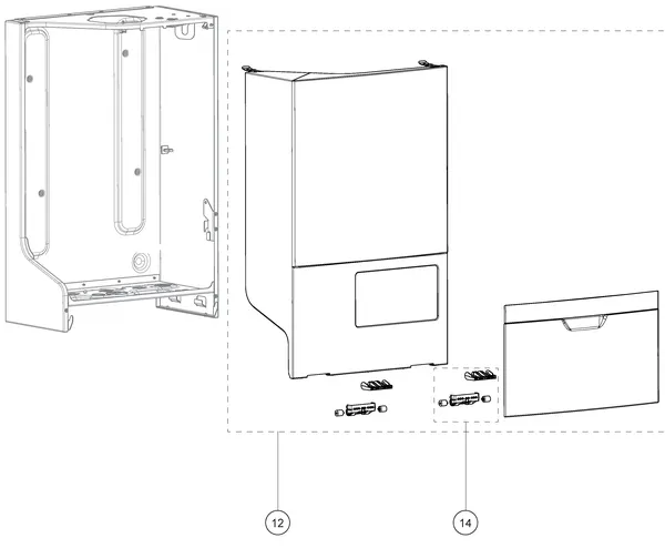 Exploded view Atag i20EC iCon1: Mantel