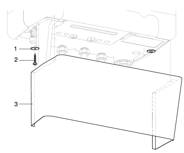 Exploded view Intergas Kombi Kompakt HRE 24/18: Schermplaatset