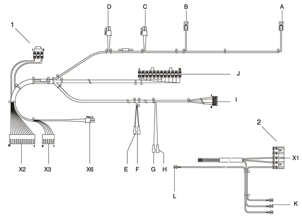 Exploded view Intergas Kompakt Solo HR 28: Bedradingen furimat 850 tot december 200