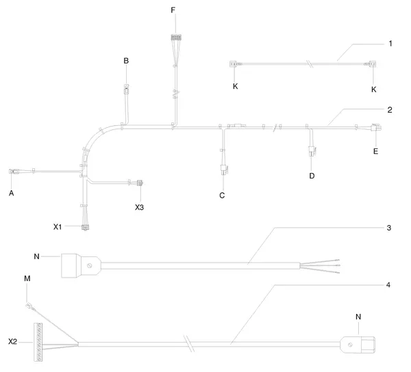 Exploded view Intergas Prestige CW5: Bedrading