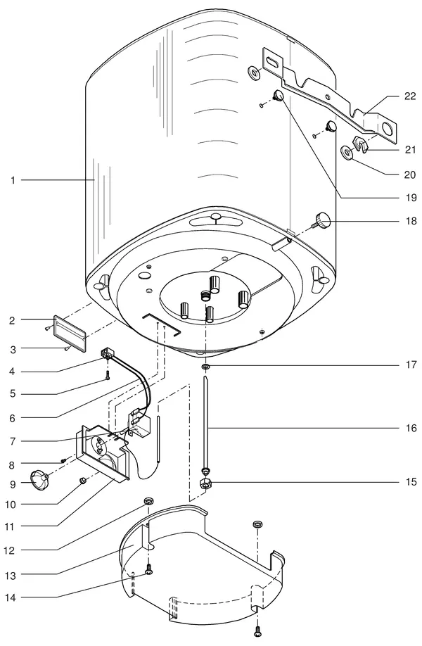 Exploded view Itho Daalderop CV-Plus 120/40 (1998-2000): Totaaloverzicht