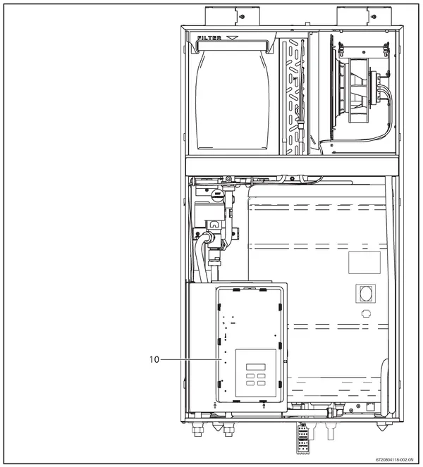 Explosionszeichnung Nefit (Bosch) VentiLine VA/W 1.4 C: Steuereinheit