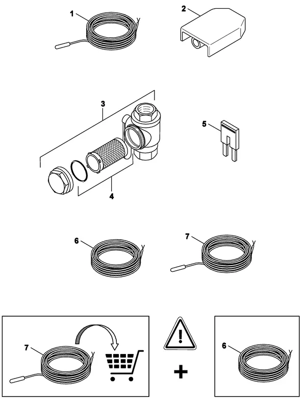 Explosionszeichnung Nefit (Bosch) IDU Split 2-6 B: Accessoire wh idu