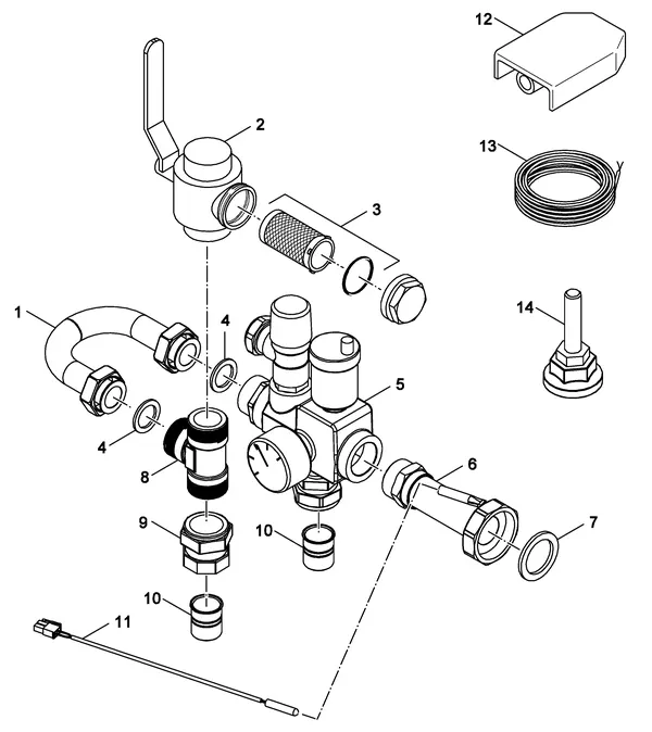 Exploded view Nefit (Bosch) IDU Split 8-15 T: Accessoire