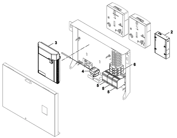 Explosionszeichnung Nefit (Bosch) Monoblock IDU 13-17 TS: Steuerung