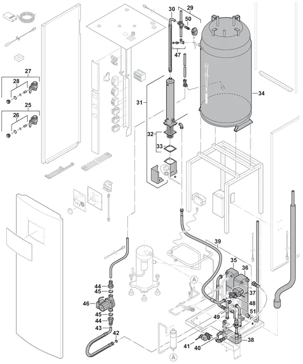 Exploded view Nefit (Bosch) Auris E C7 OS: Hydrauliek