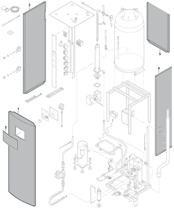 Exploded view Nefit (Bosch) Auris E C7 OS: Mantel