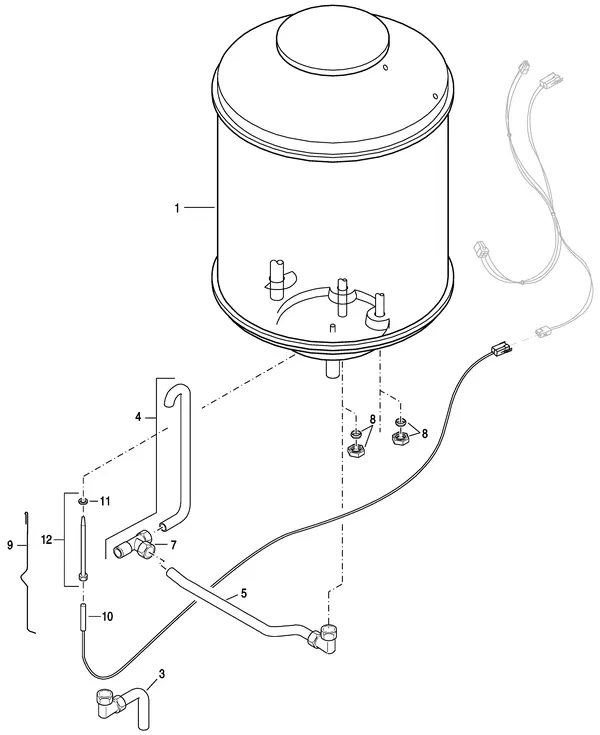 Explosionszeichnung Nefit (Bosch) EcomLine Classic HRC 30H: Wasserseite